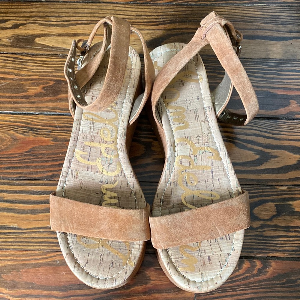 Sam Edelman new like condition ankle strap platform sandal